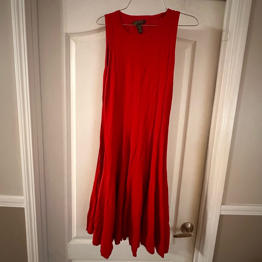 Lauren Ralph Lauren Red Sleeveless Dress size medium